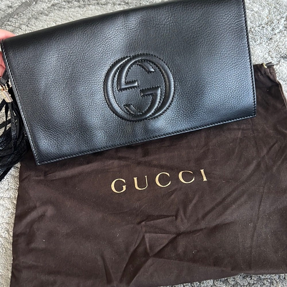 Gucci Soho clutch black with tassel